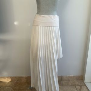 BRUNELLO CUCINELLI Gray Long Pleated Skirt Sz 46 IT 46 Sz L